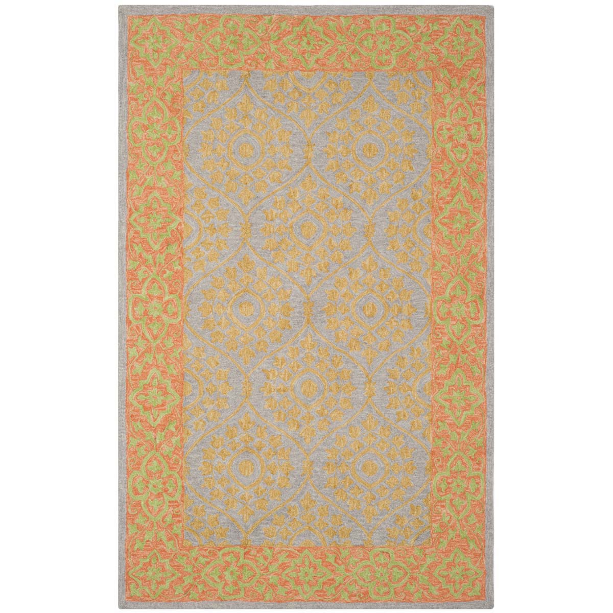 Safavieh Suzani 105 Rug, SZN105 - Orange / Silver