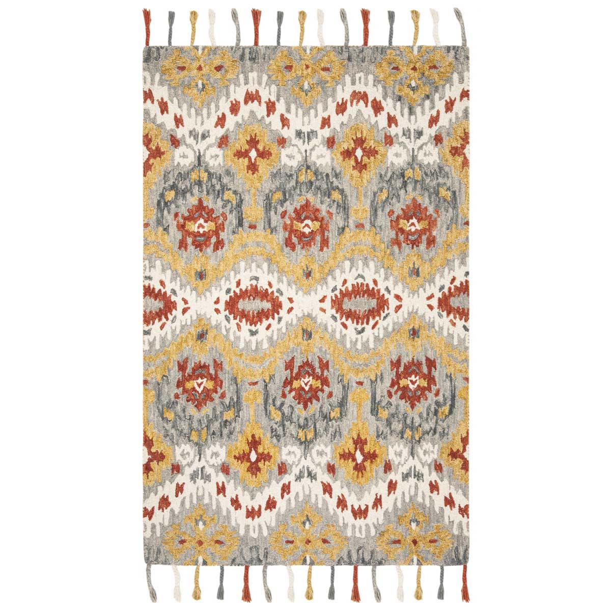 Safavieh Suzani 202 Rug, SZN202 - Grey / Gold