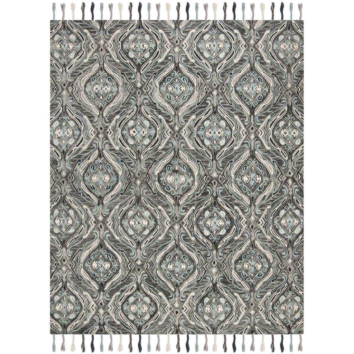 Safavieh Suzani 206 Rug, SZN206 - Grey / Light Blue