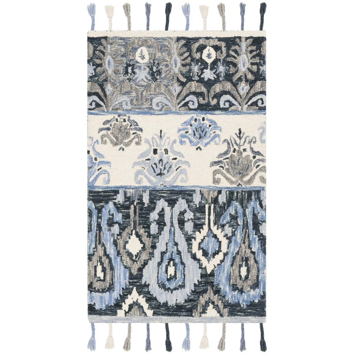 Safavieh Suzani 208 Rug, SZN208 - Blue / Ivory