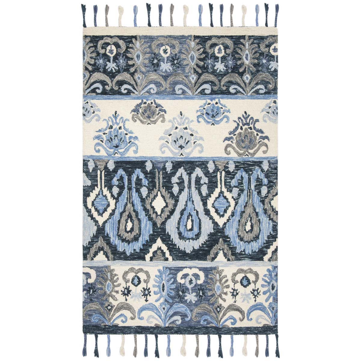 Safavieh Suzani 208 Rug, SZN208 - Blue / Ivory