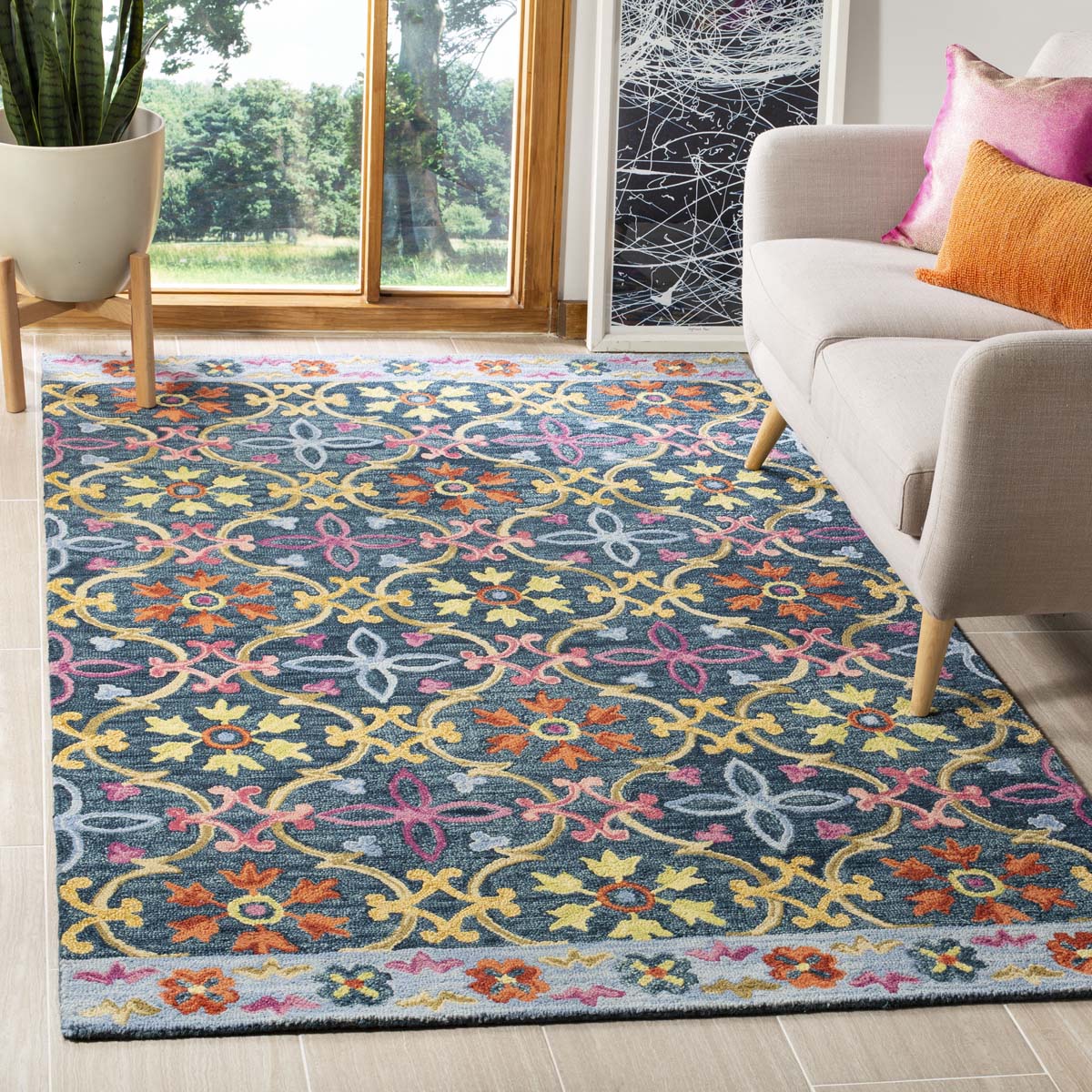 Safavieh Suzani 310 Rug, SZN310 - Blue / Multi