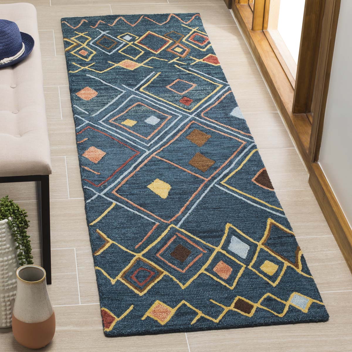 Safavieh Suzani 314 Rug, SZN314 - Dark Blue / Multi