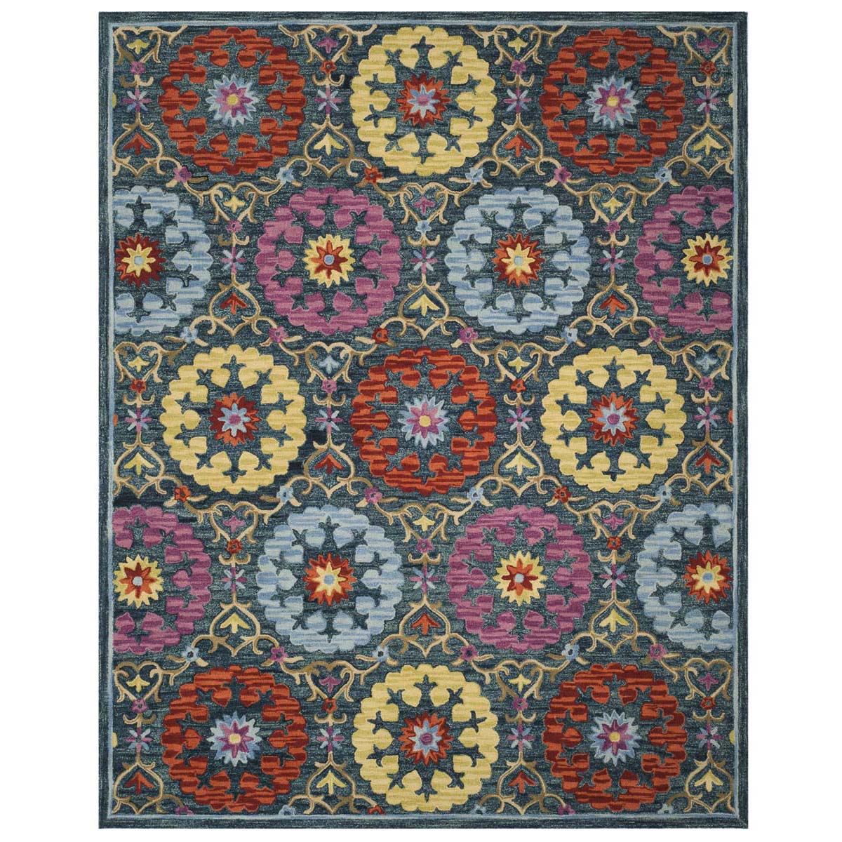 Safavieh Suzani 328 Rug, SZN328 - Blue / Multi