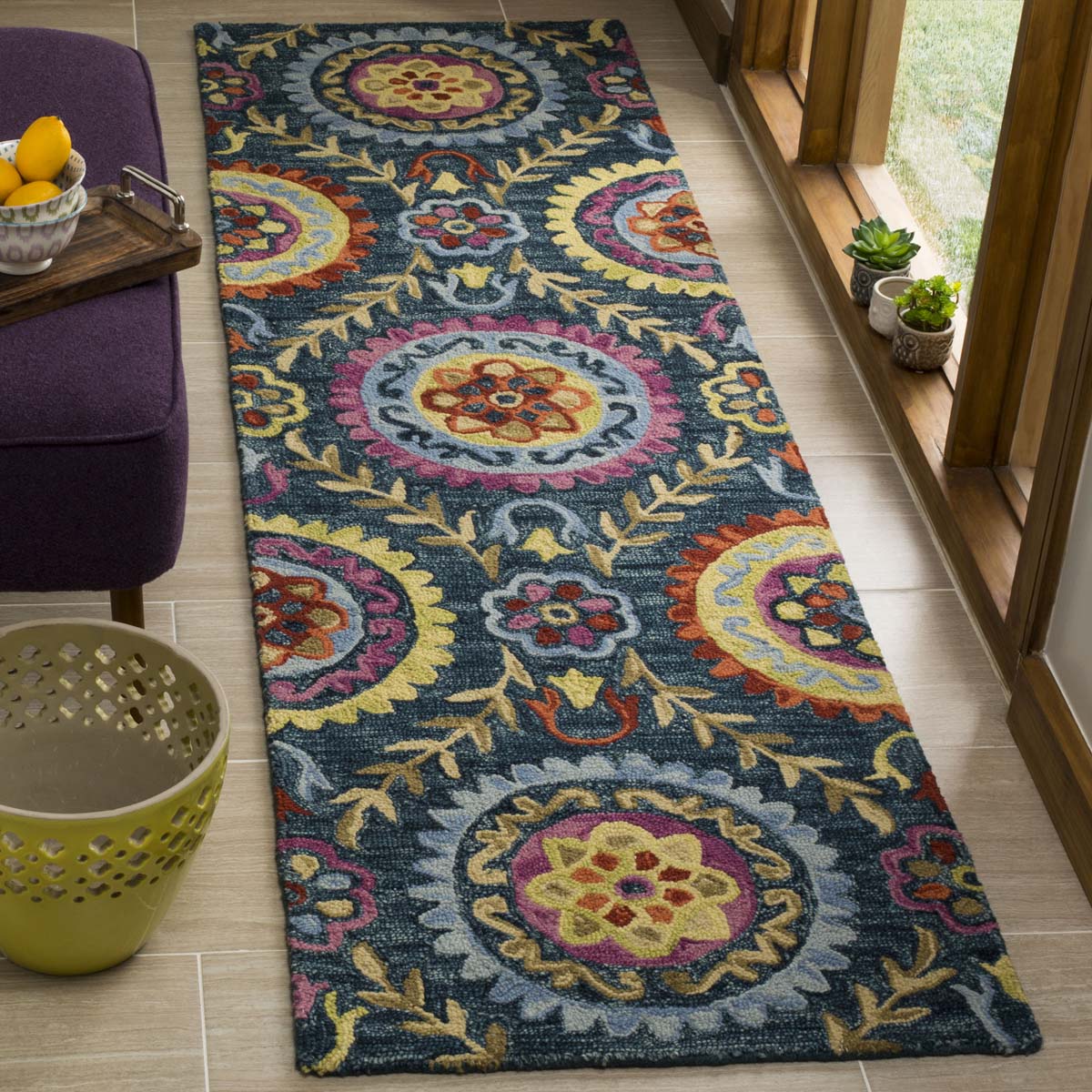 Safavieh Suzani 374 Rug, SZN374 - Blue / Multi