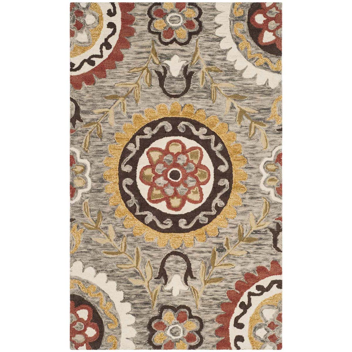 Safavieh Suzani 374 Rug, SZN374 - Grey / Multi