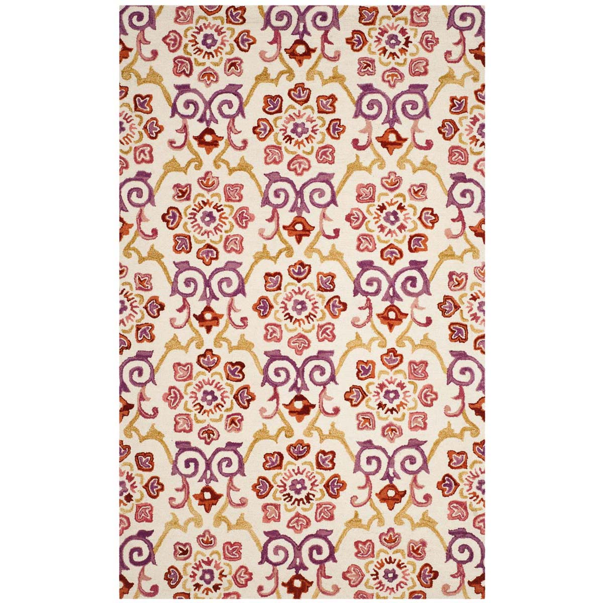 Safavieh Suzani 377 Rug, SZN377 - Ivory / Rust