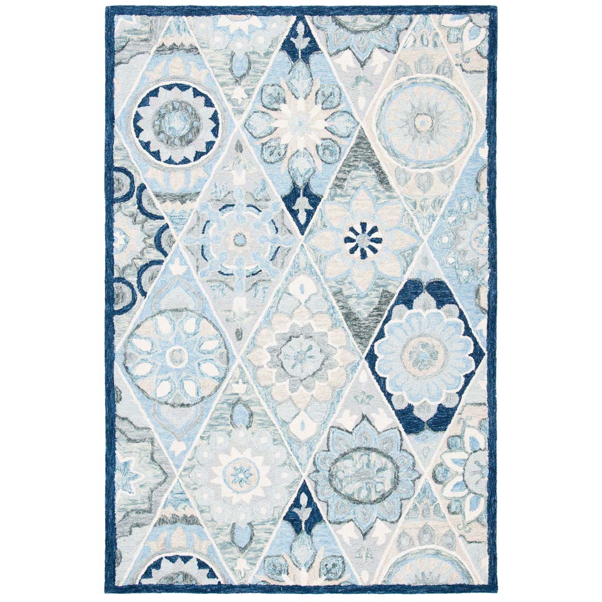 Safavieh Suzani 502 Rug, SZN502 - Blue / Ivory