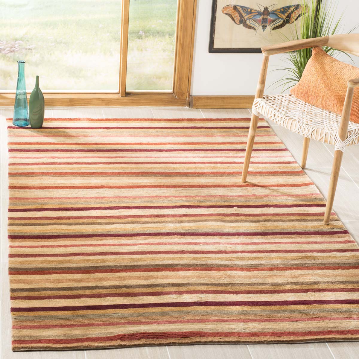 Safavieh Tibetan 98B Rug, TB198B - Rust / Beige