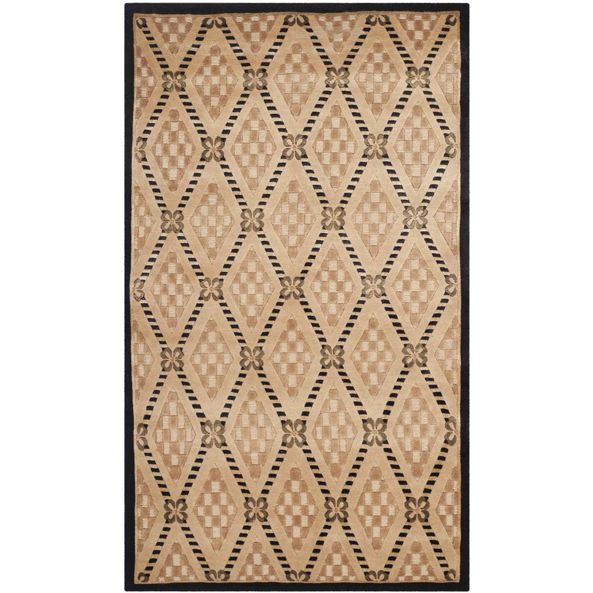 Safavieh Tibetan 00A Rug, TB300A - Black / Gold