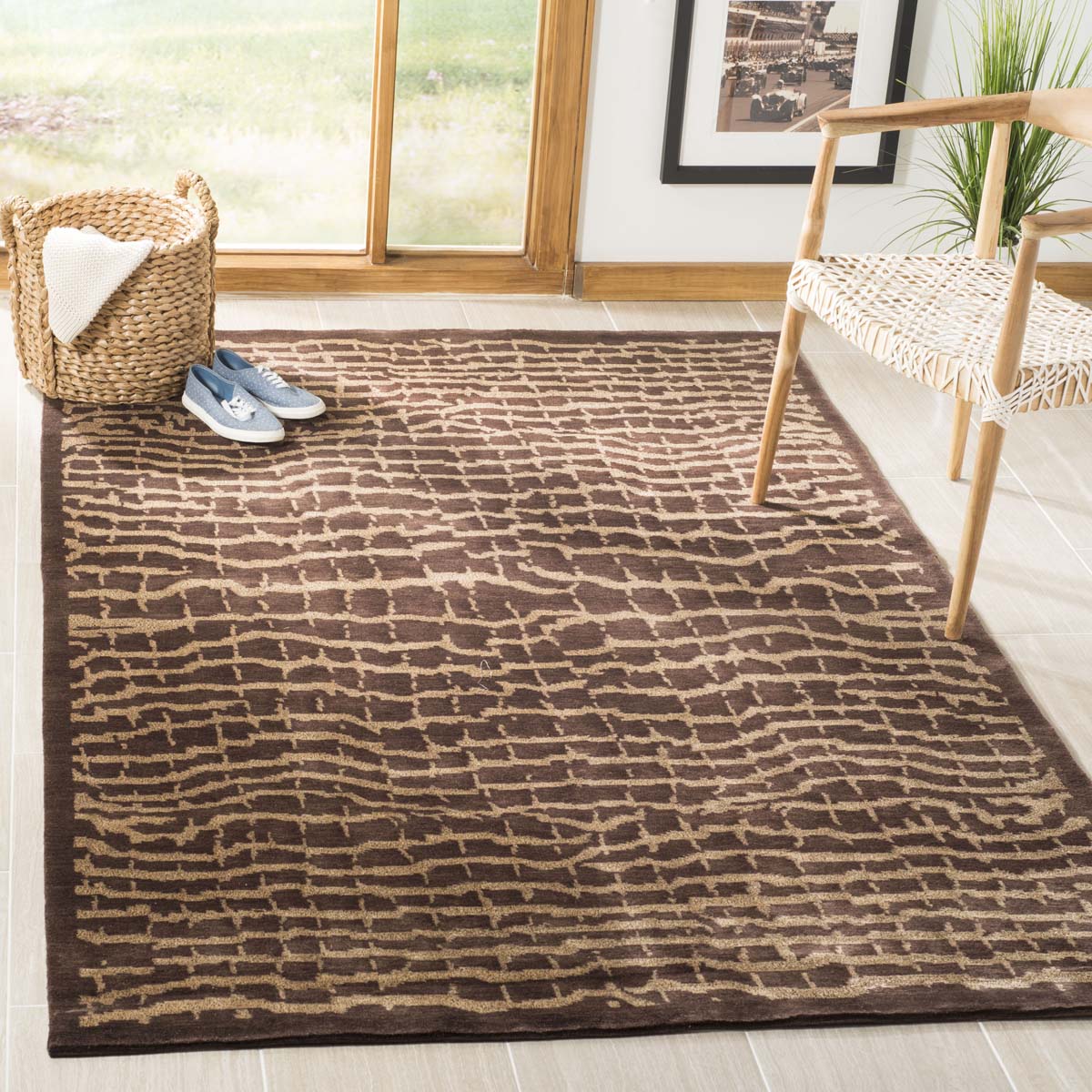 Safavieh Tibetan 66A Rug, TB366A - Brown / Beige