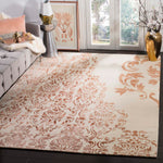 Safavieh Tibetan 59A Rug, TB959A - Ivory / Tangerine