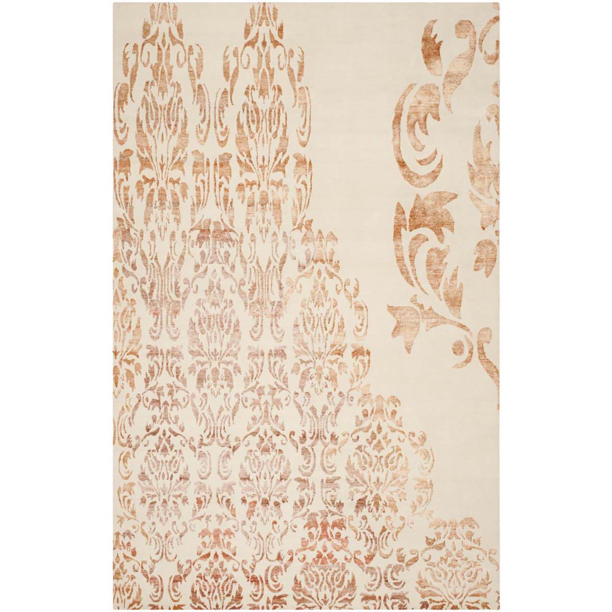 Safavieh Tibetan 59A Rug, TB959A - Ivory / Tangerine