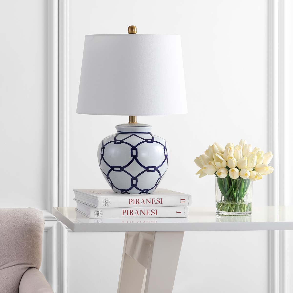 Safavieh Anders Table Lamp, TBL4188 - White/Blue