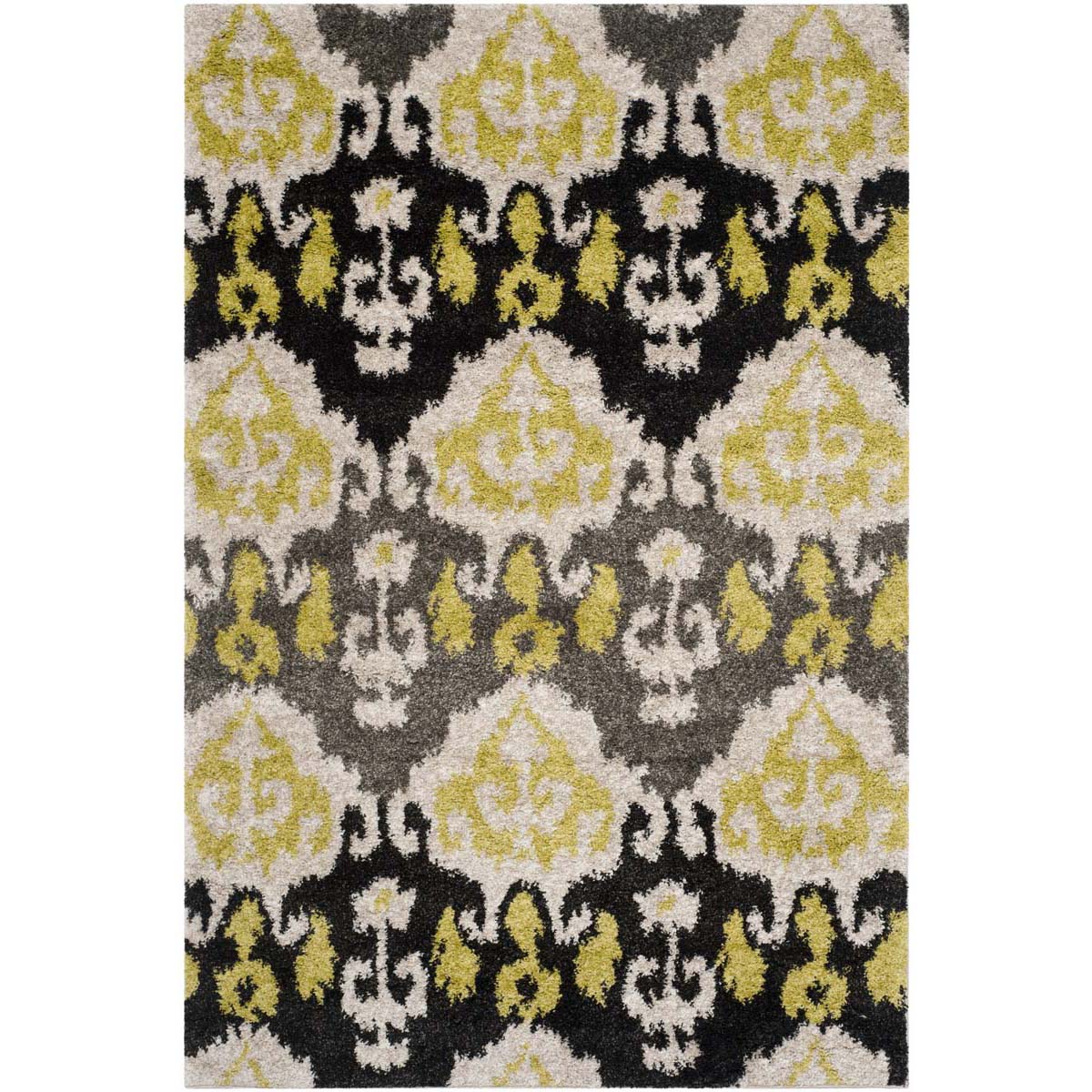 Safavieh Tibetan Shag 517 Rug, TBS517 - Black / Green