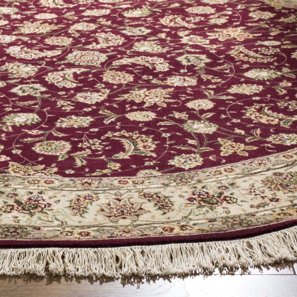 Safavieh Tabriz Floral 5- Rug, TF35- - Burgundy / Yellow