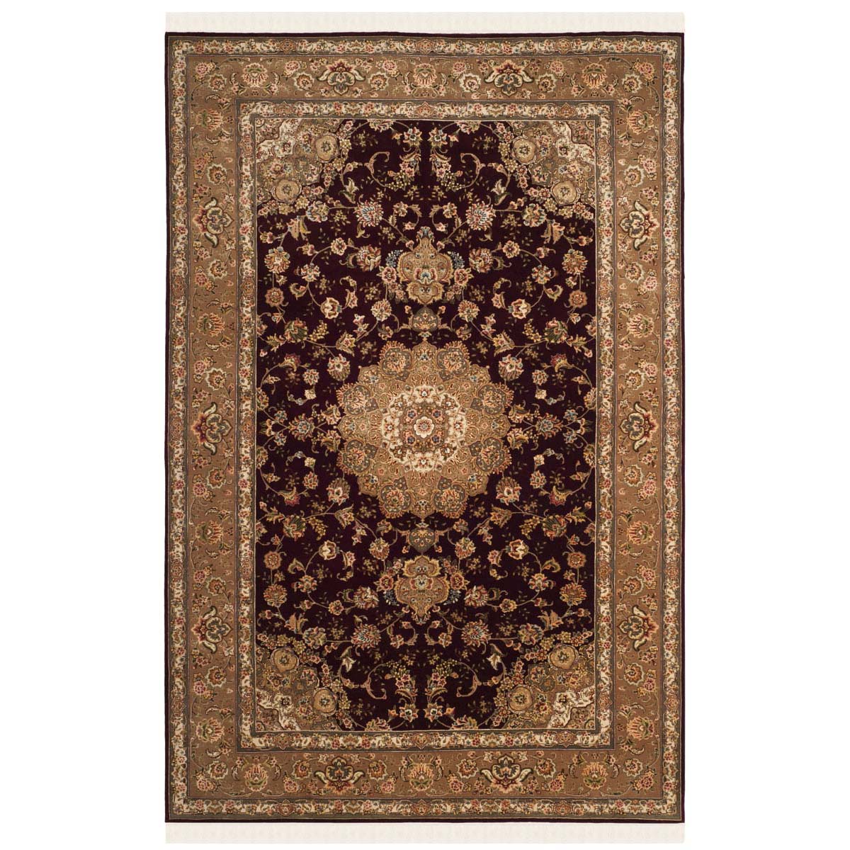 Safavieh Tabriz Floral 5- Rug, TF75- - Burgundy / Camel