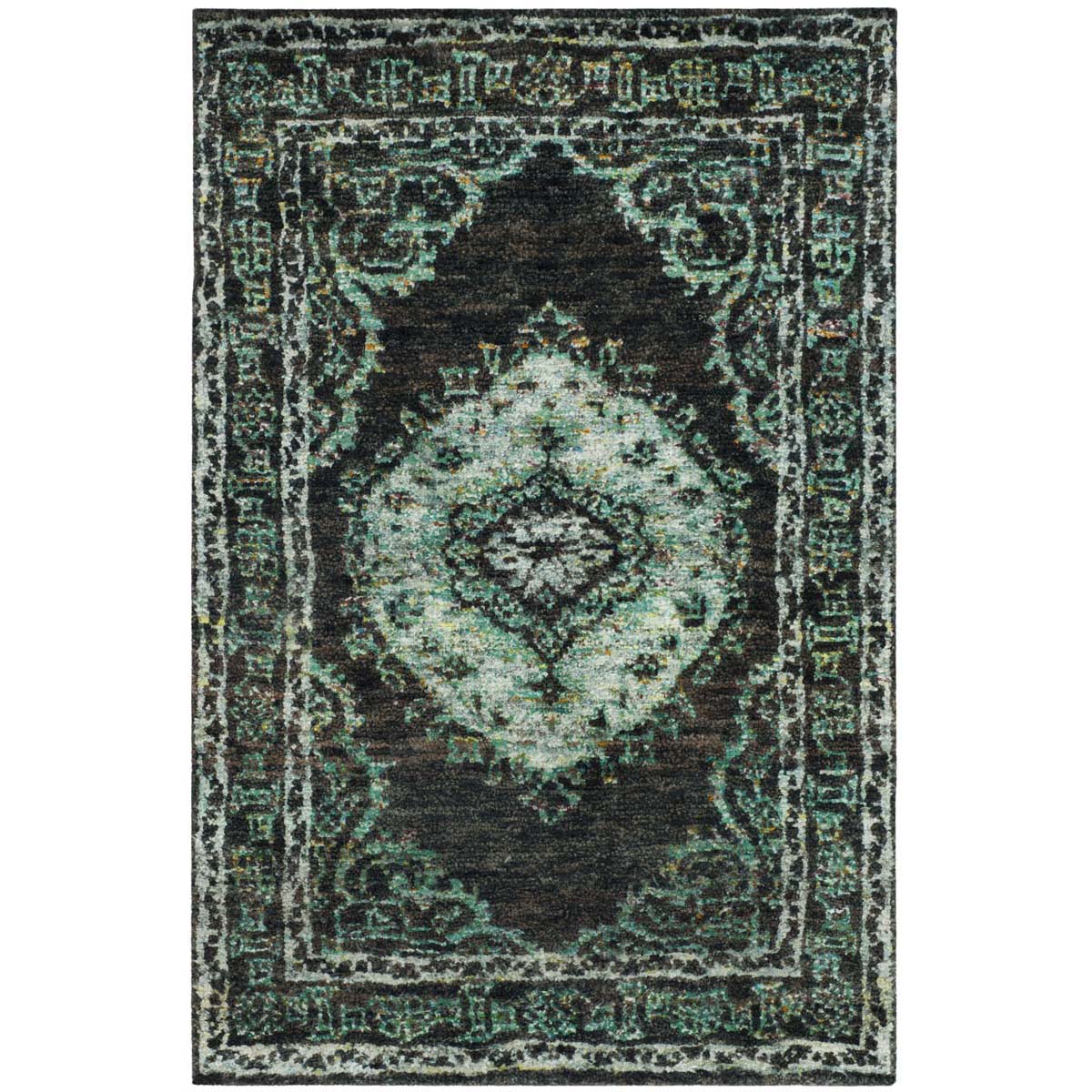 Safavieh Tangier 602 Rug, TGR602 - Chocolate / Aqua