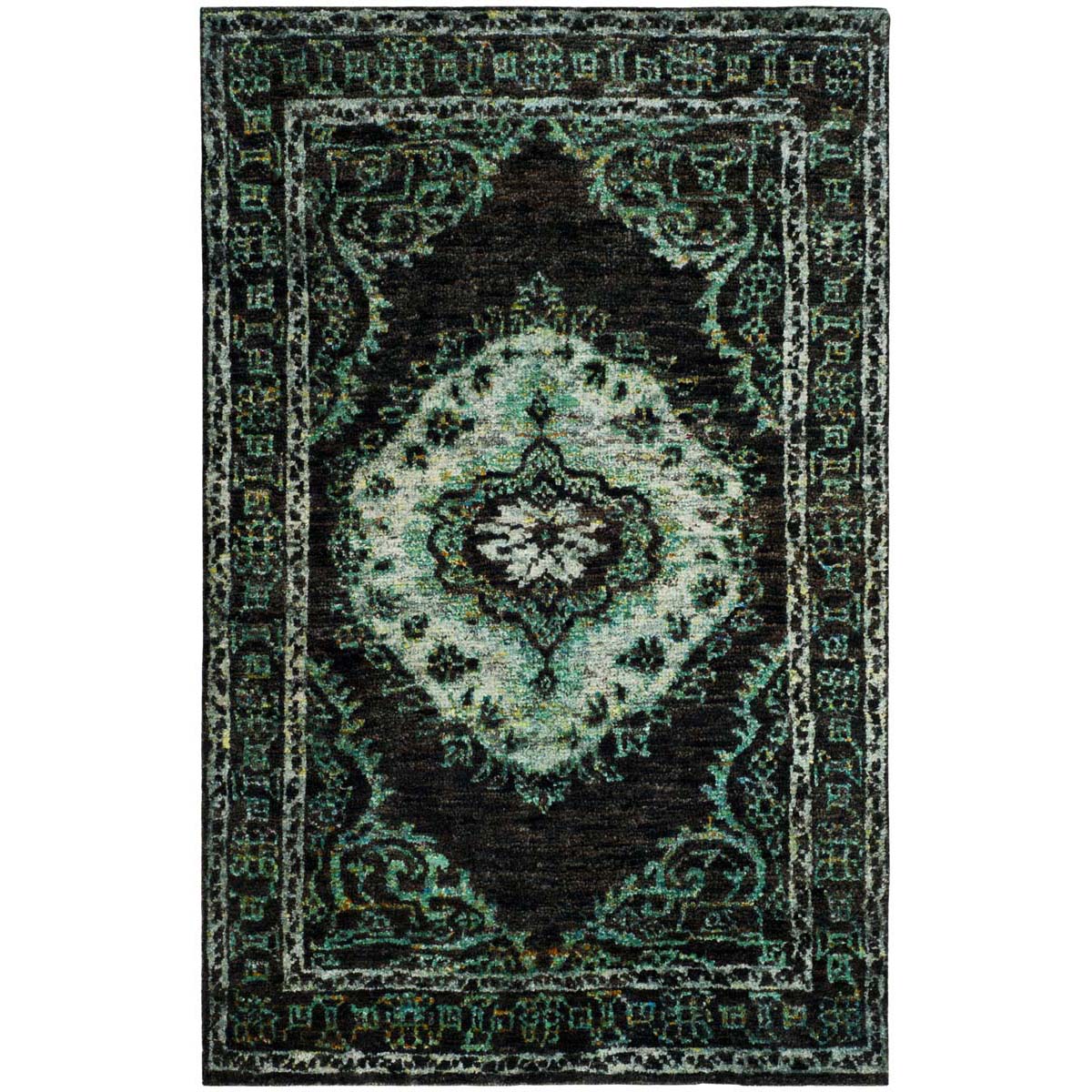 Safavieh Tangier 602 Rug, TGR602 - Chocolate / Aqua