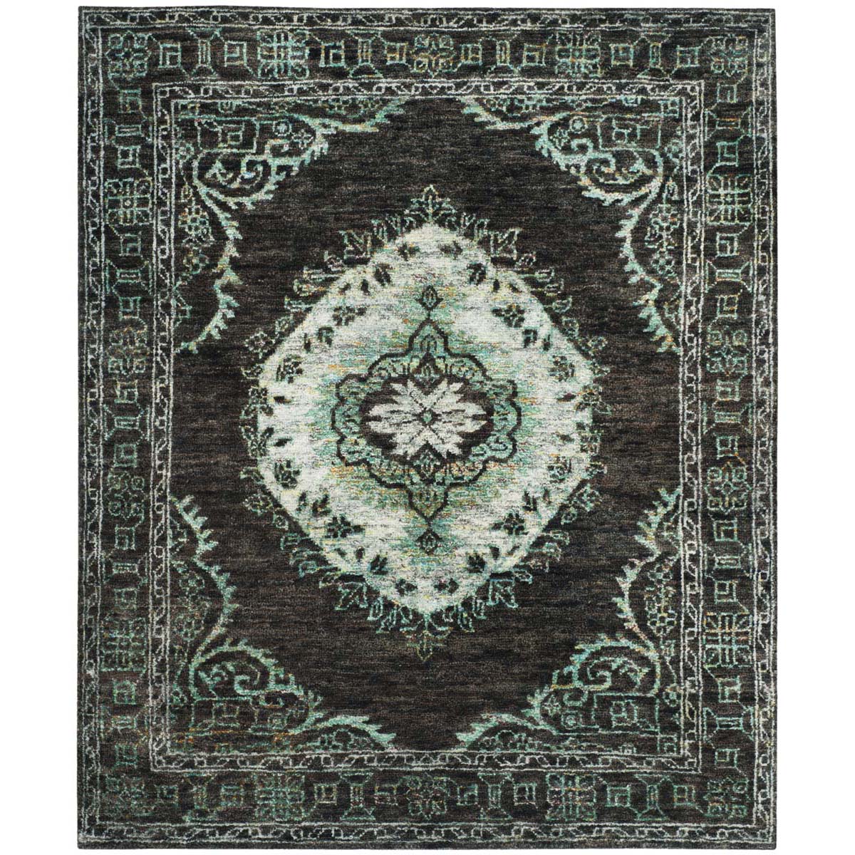 Safavieh Tangier 602 Rug, TGR602 - Chocolate / Aqua