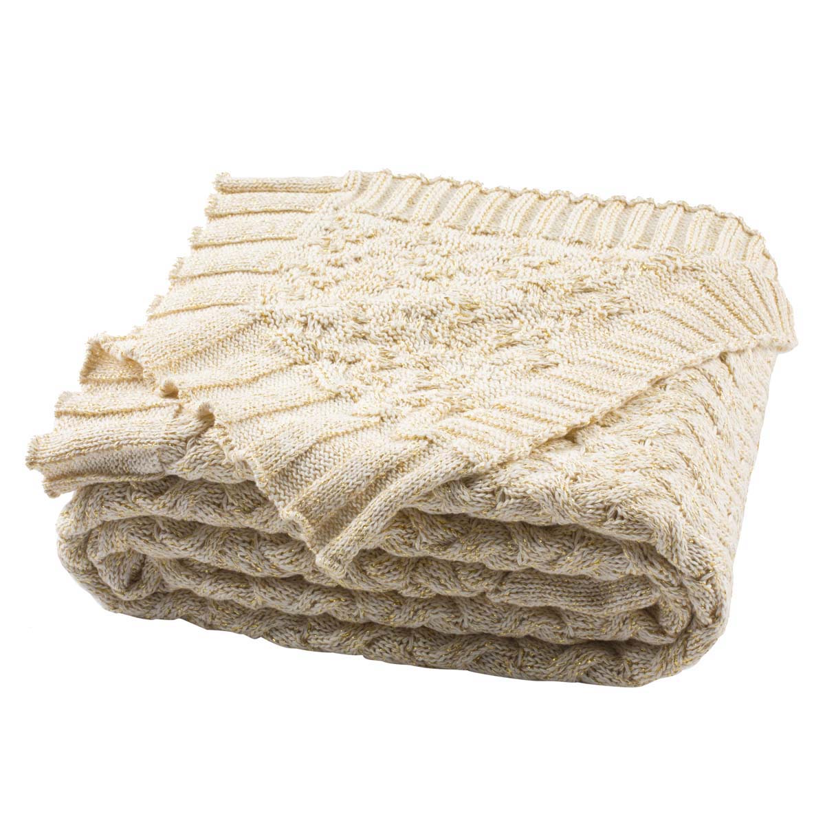 Safavieh Adara Knit Throw, THR207 - Natural/Gold