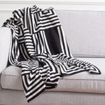 Safavieh Ziggy Throw , THR401 - Black / Ivory