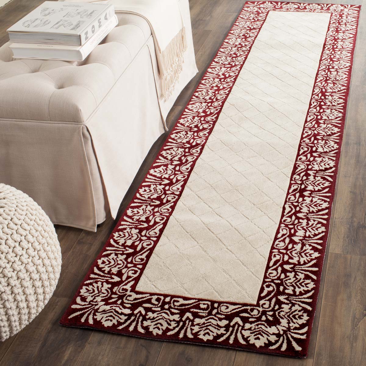 Safavieh Total Performance 755 Rug, TLP755 - Ivory / Maroon