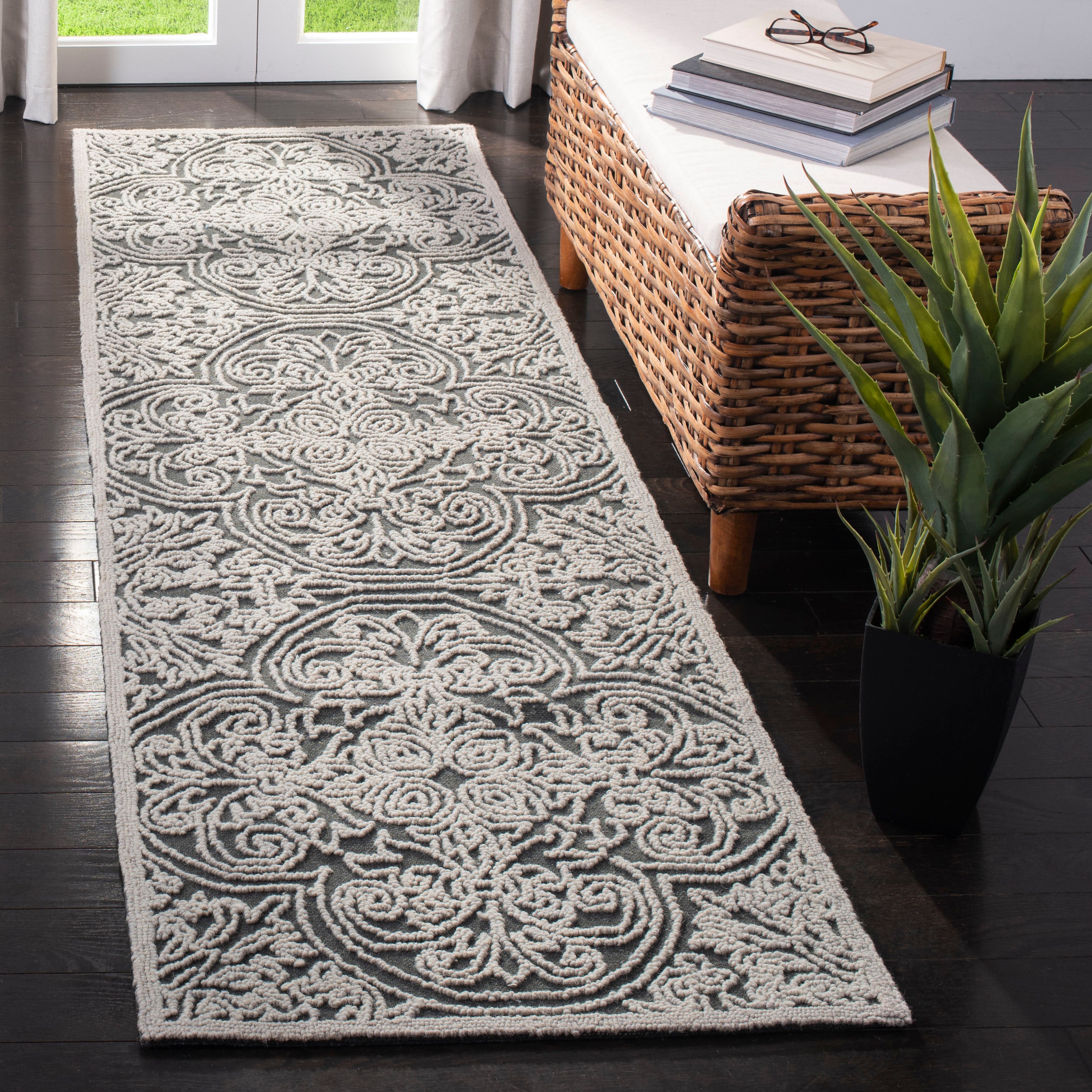 Safavieh Trace 101 Rug, TRC101 - Dark Grey / Light Grey