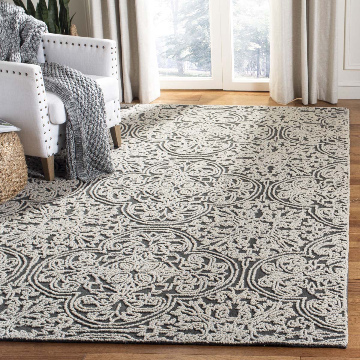 Safavieh Trace 101 Rug, TRC101 - Dark Grey / Light Grey