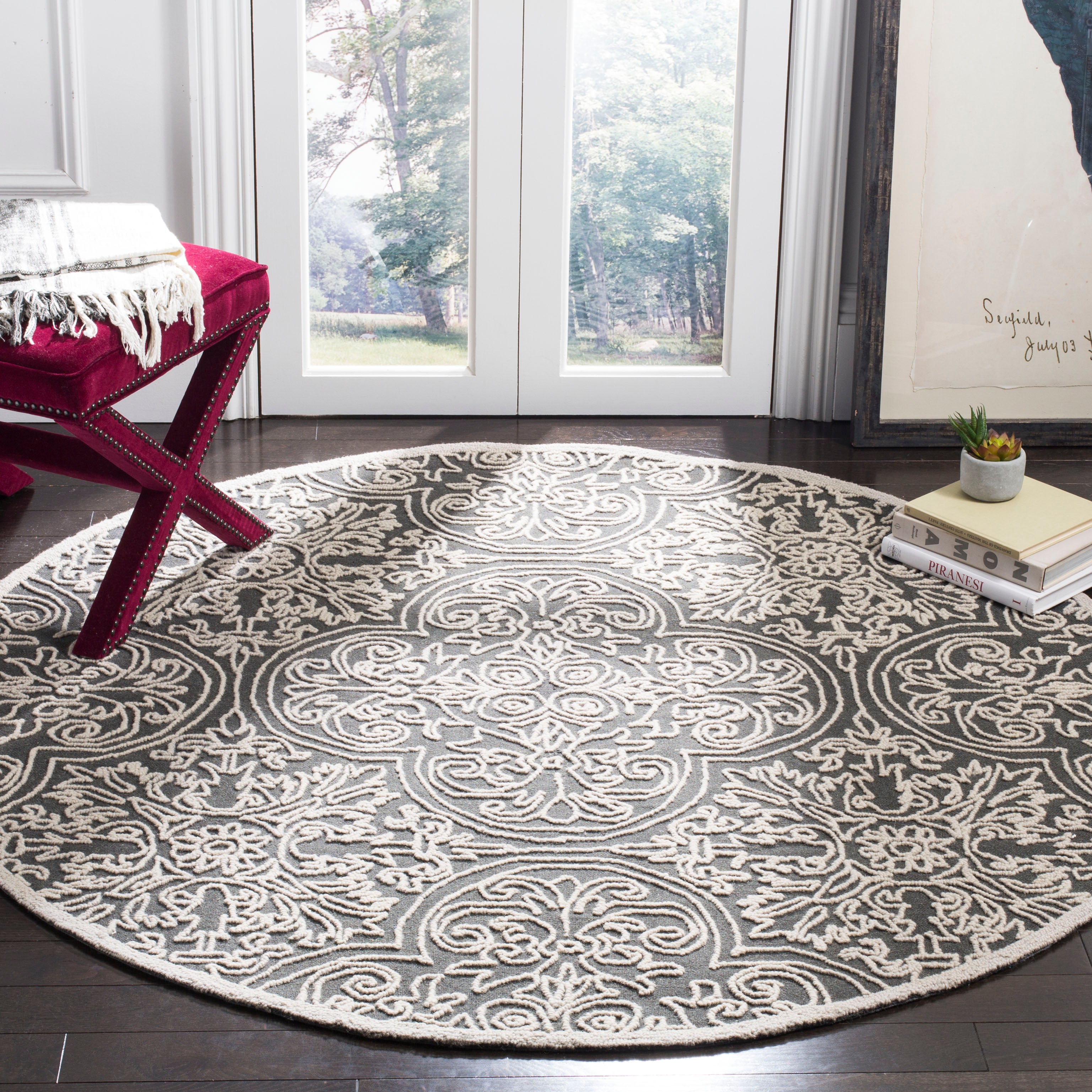 Safavieh Trace 101 Rug, TRC101 - Dark Grey / Light Grey