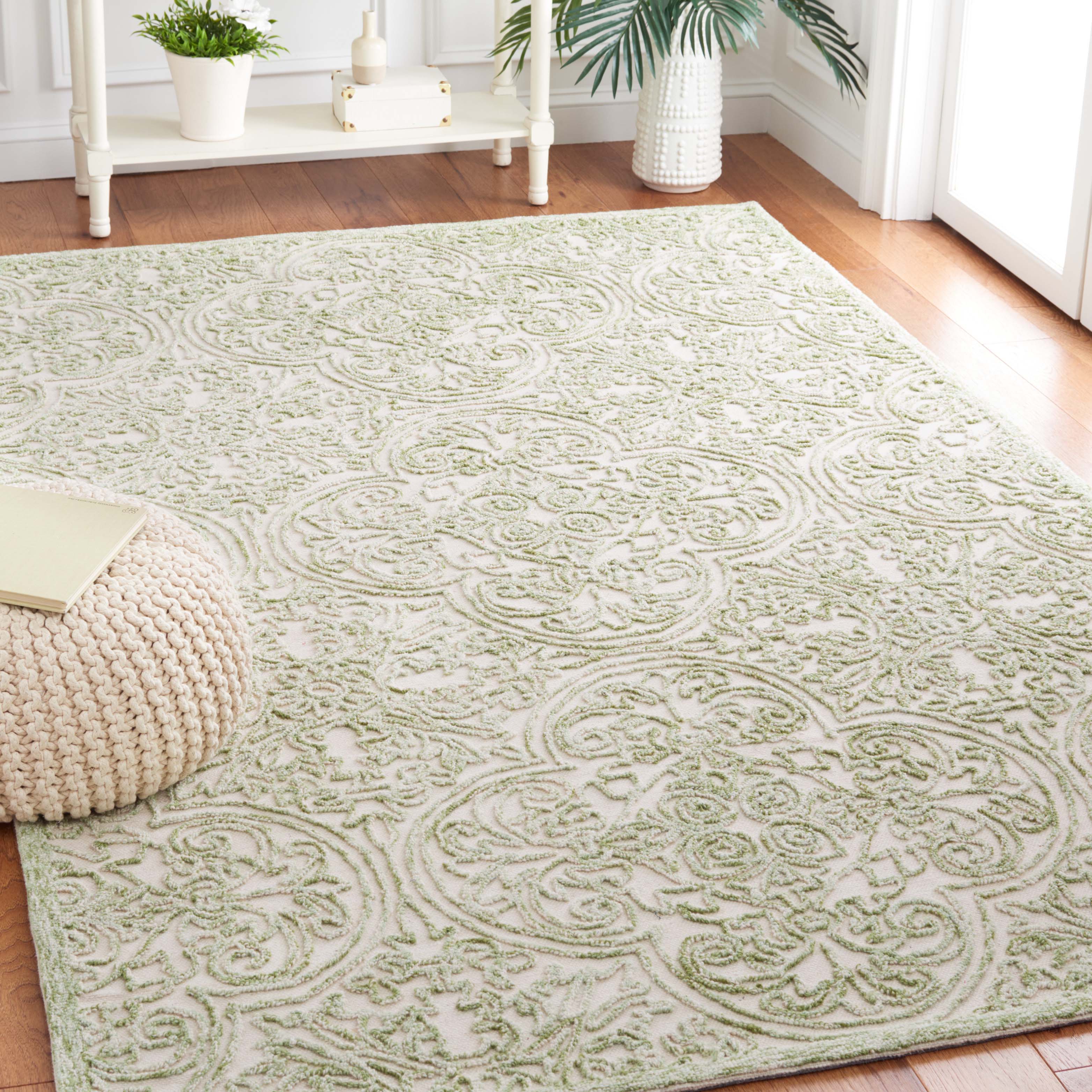 Safavieh Trace 101 Rug, TRC101 - Ivory / Green