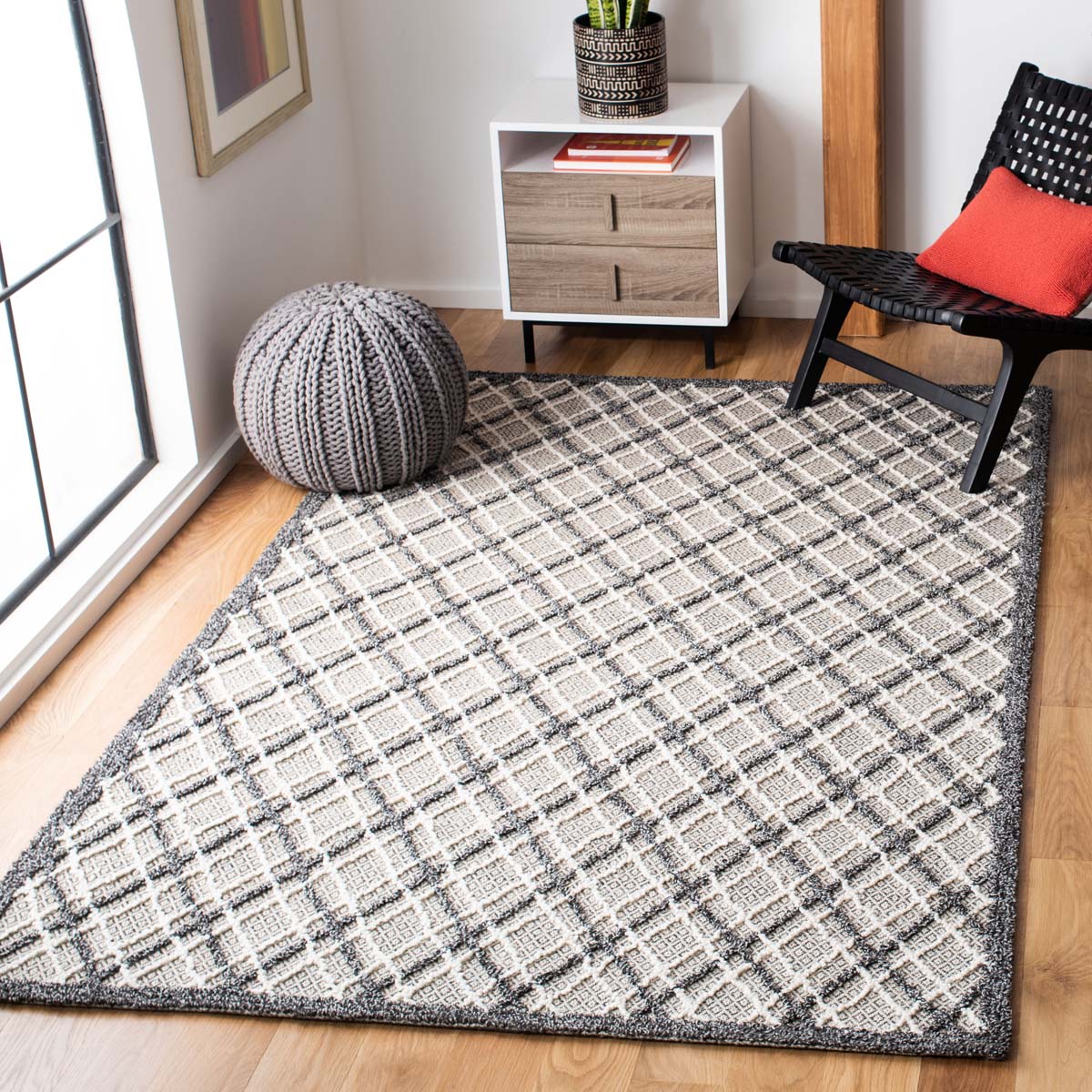 Safavieh Trace 251 Rug, TRC251 - Dark Grey / Light Grey