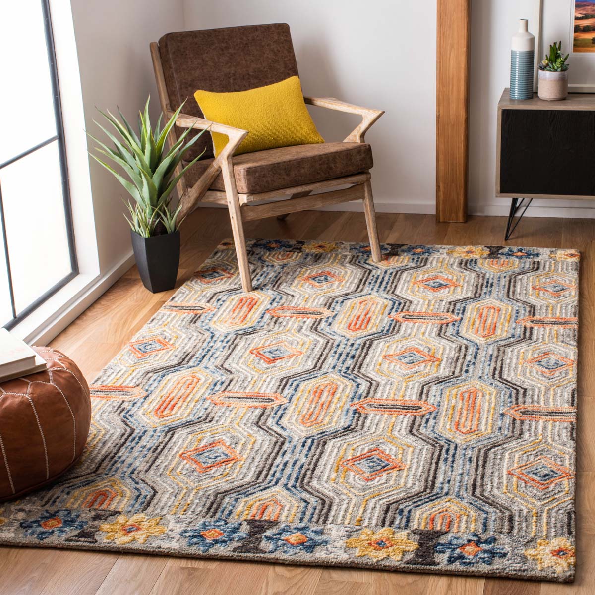 Safavieh Trace 515 Rug, TRC515 - Grey / Blue