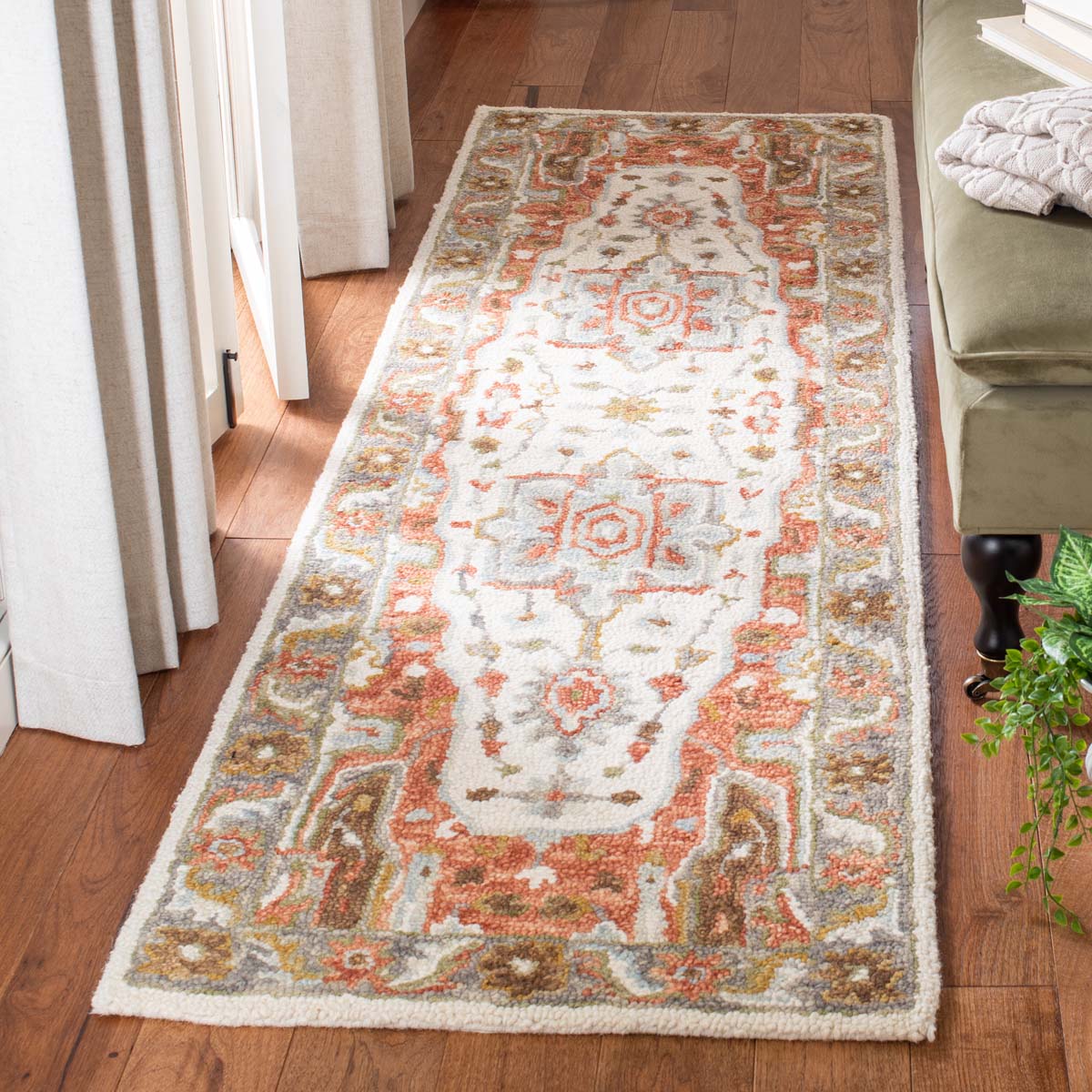 Safavieh Trace 523 Rug, TRC523 - Ivory / Red