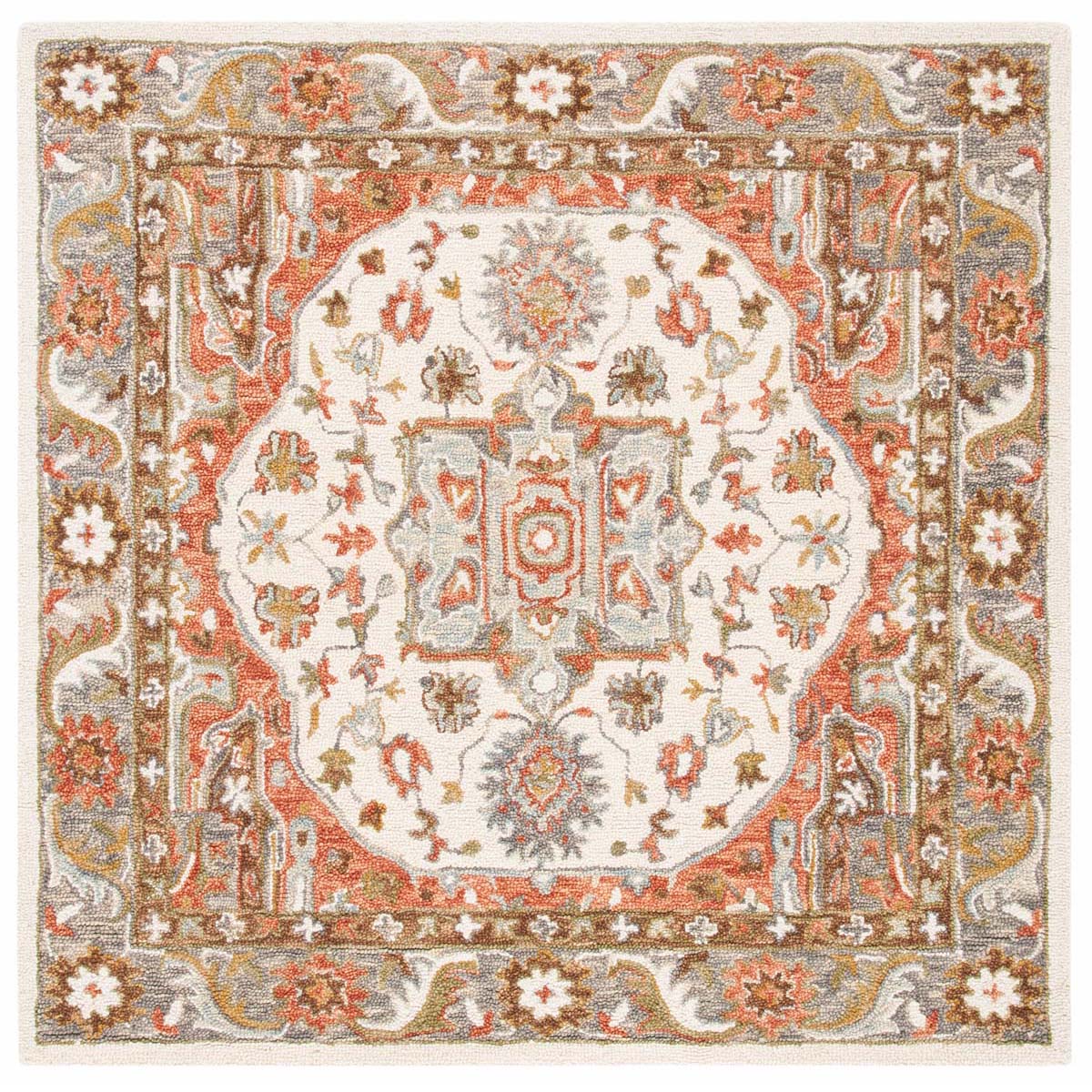 Safavieh Trace 523 Rug, TRC523 - Ivory / Red