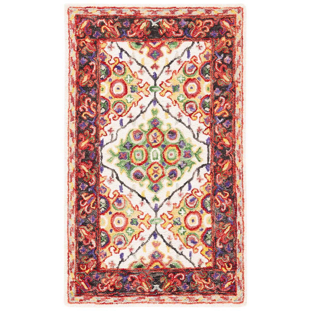 Safavieh Trace 524 Rug, TRC524 - Ivory / Red