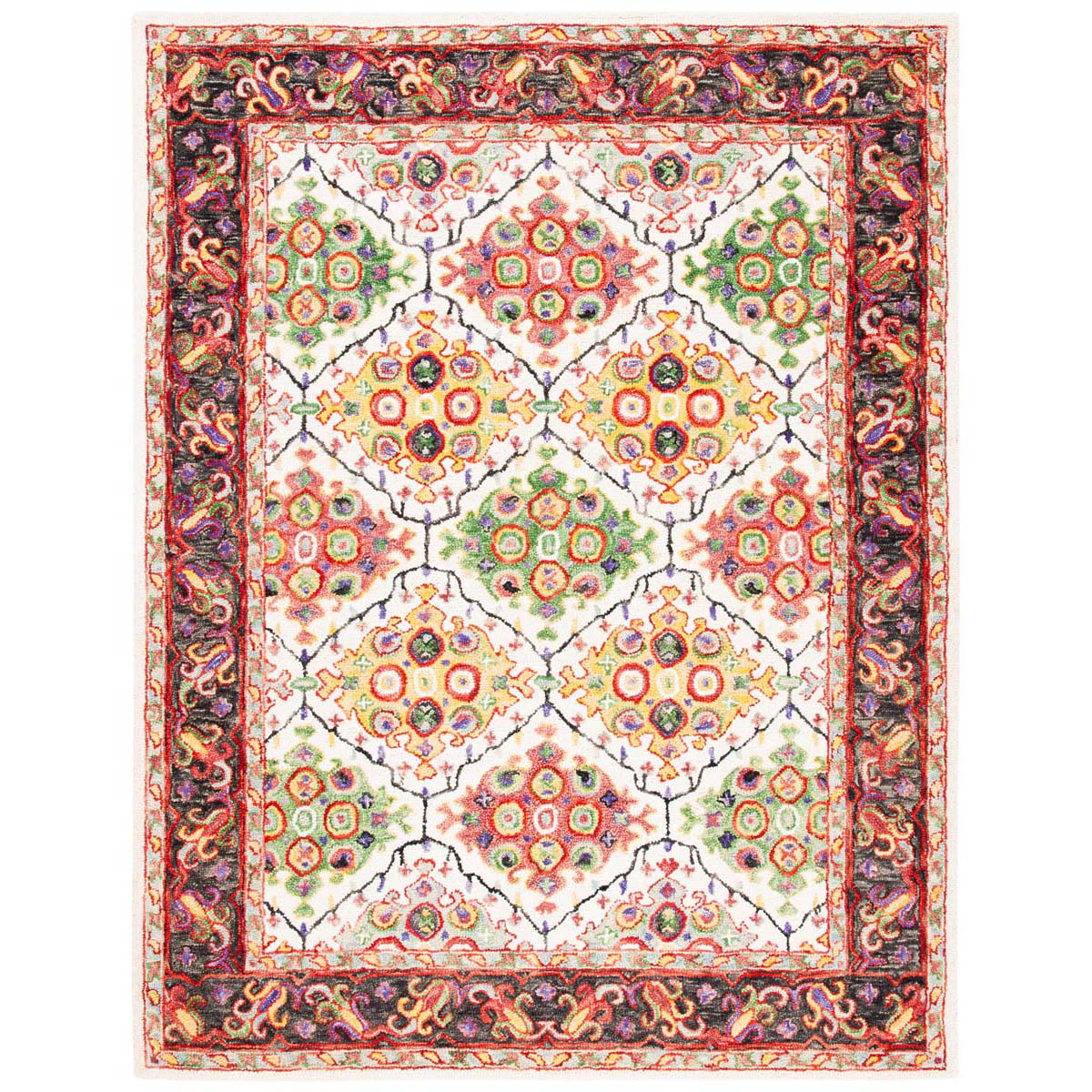 Safavieh Trace 524 Rug, TRC524 - Ivory / Red