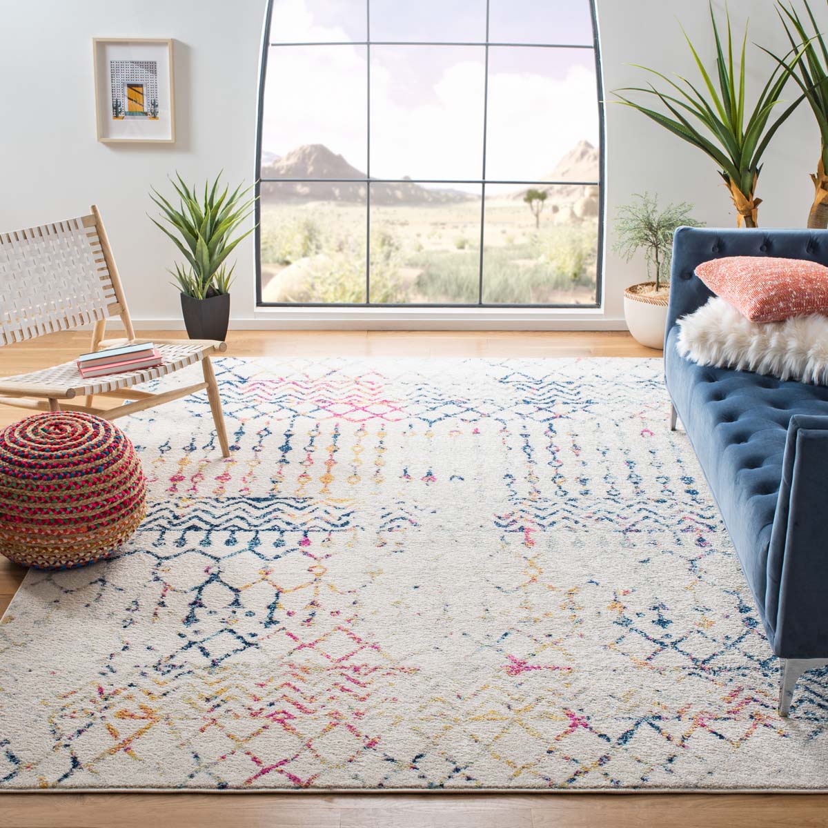 Safavieh Tulum 270 Rug, TUL270 - Ivory / Blue