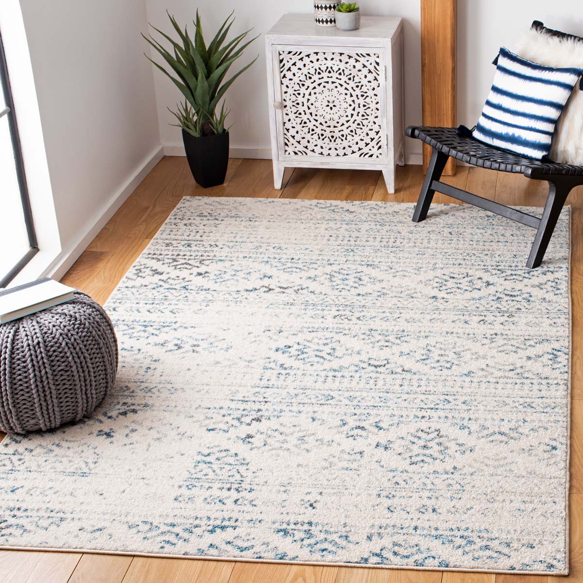 Safavieh Tulum 272 Rug, TUL272 - Ivory / Turquoise