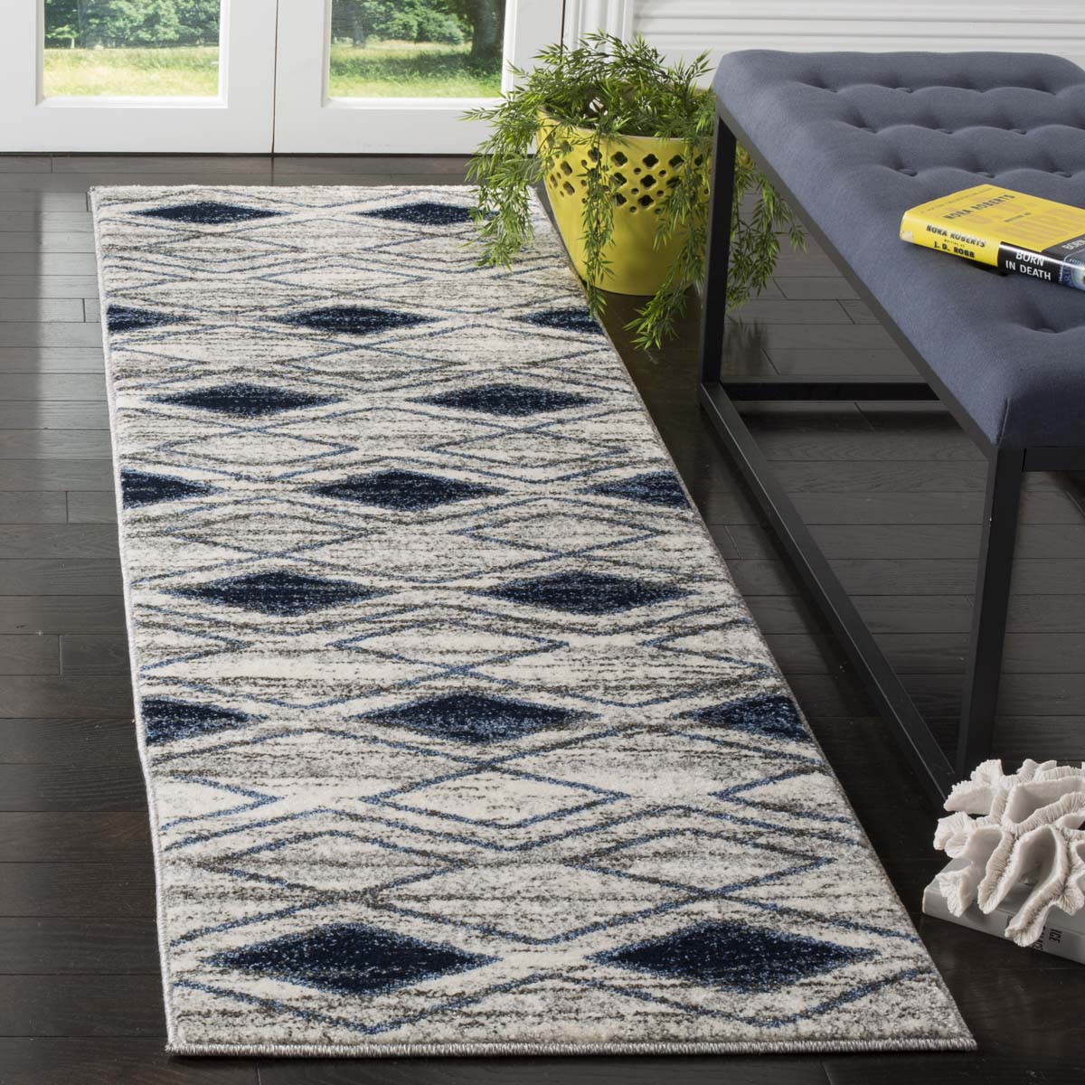 Safavieh Tunisia 299 Rug, TUN299 - Light Grey / Blue