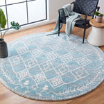 Safavieh Tunisia 736 Rug, TUN736 - Aqua / Ivory