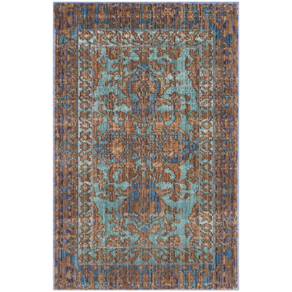 Safavieh Valencia 102 Rug, VAL102 - Blue / Gold