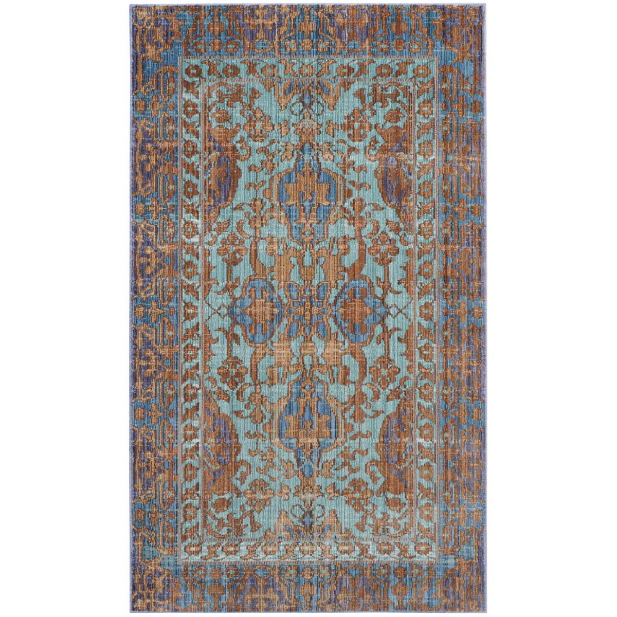 Safavieh Valencia 102 Rug, VAL102 - Blue / Gold