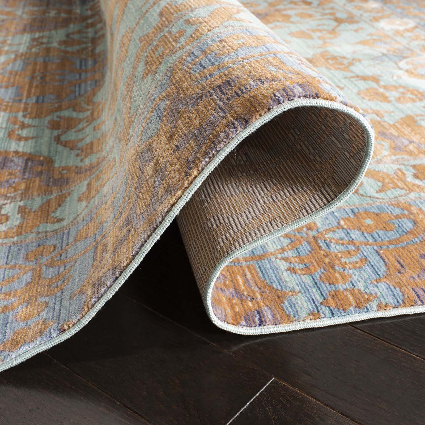 Safavieh Valencia 102 Rug, VAL102 - Blue / Gold