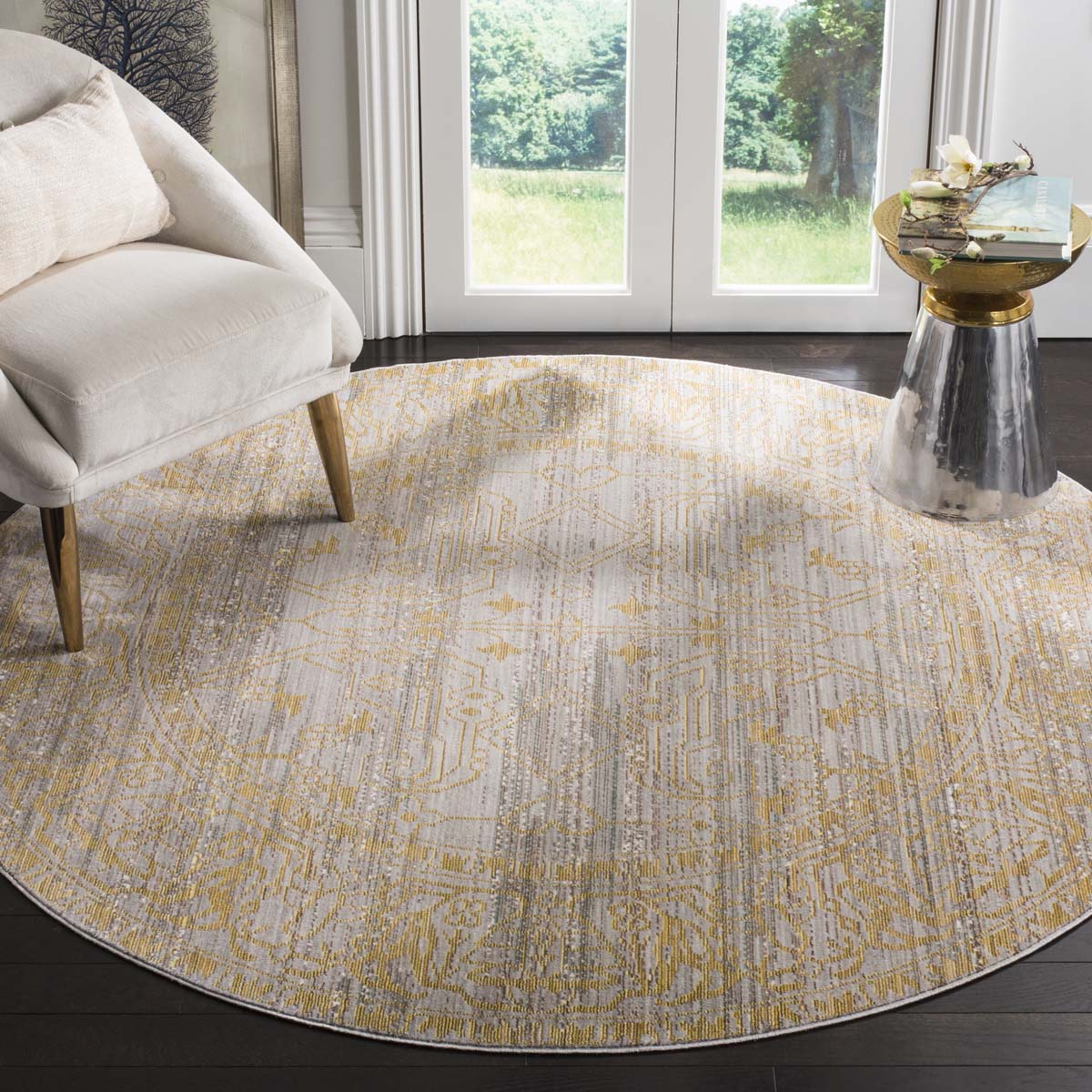 Safavieh Valencia 104 Rug, VAL104 - Grey / Gold