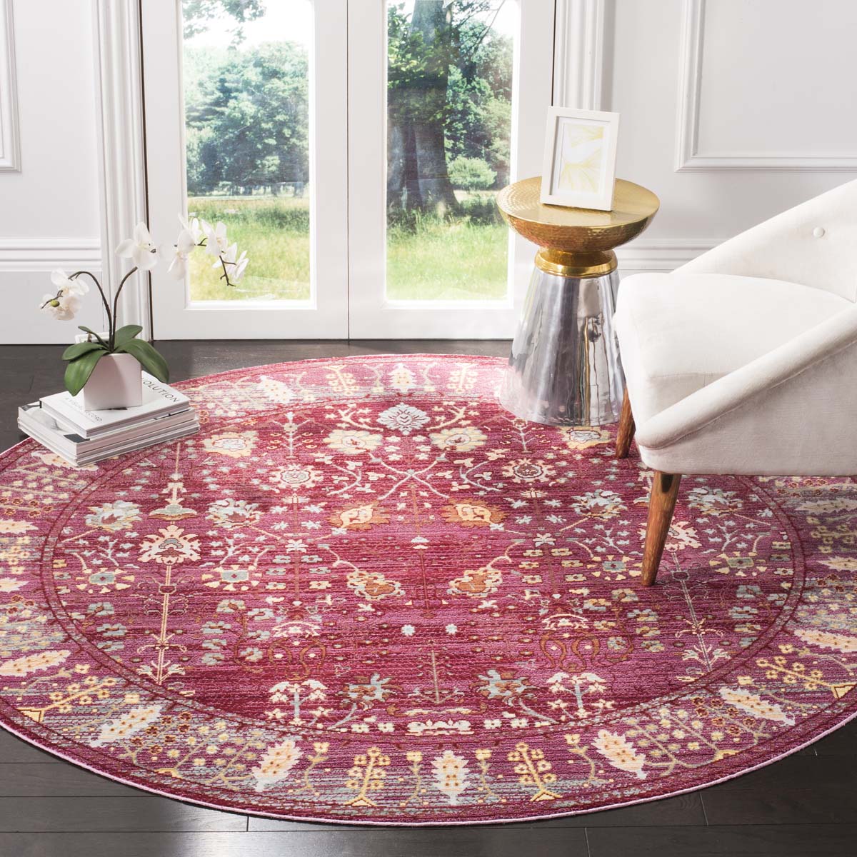 Safavieh Valencia 108 Rug, VAL108 - Fuchsia / Multi