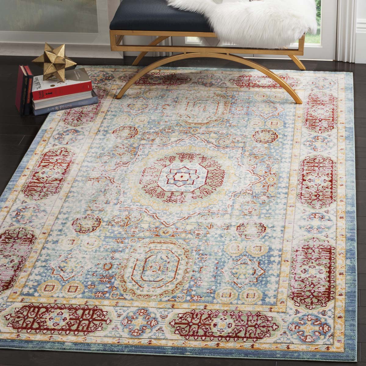 Safavieh Valencia 111 Rug, VAL111 - Blue / Multi