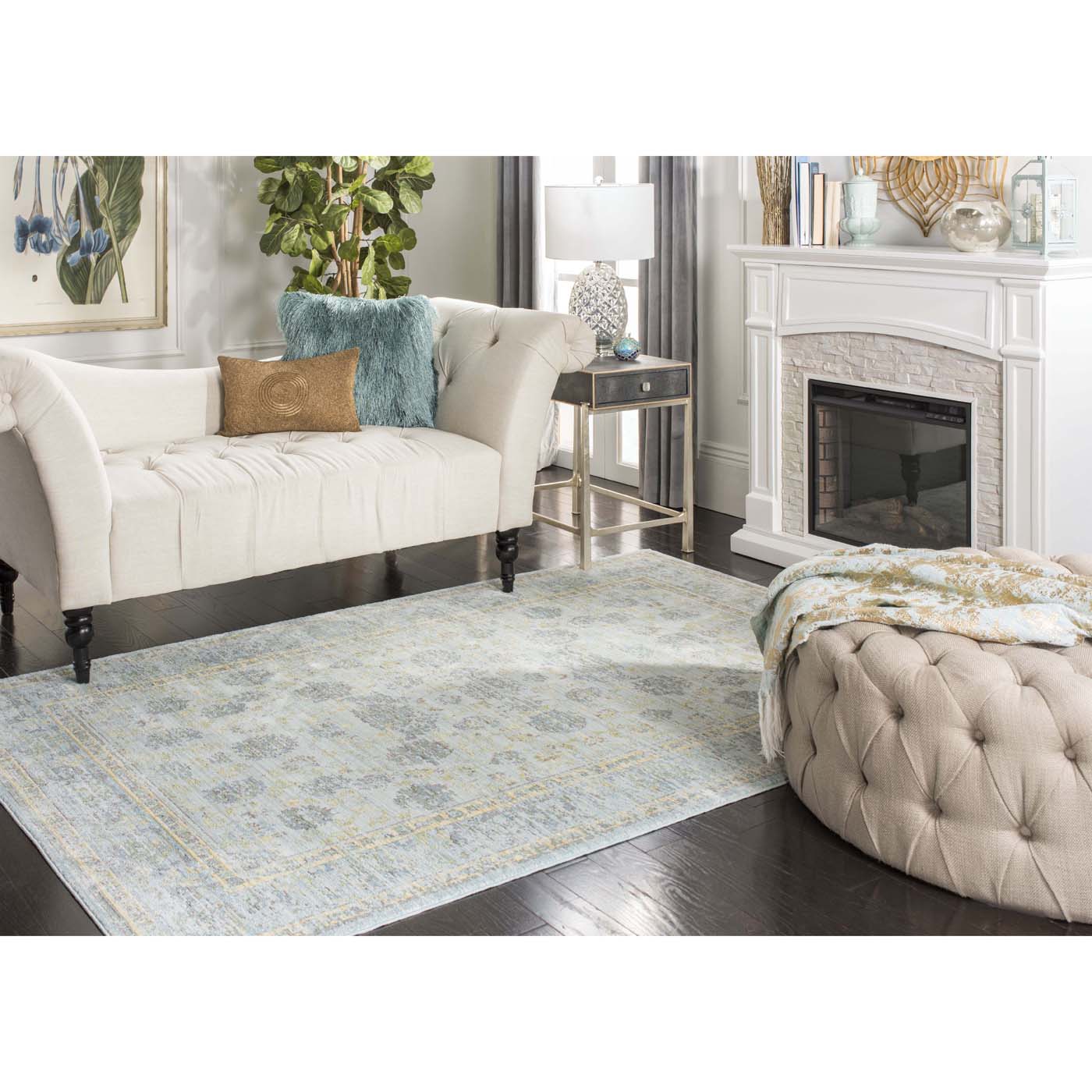 Safavieh Valencia 113 Rug, VAL113 - Light Blue / Turquoise