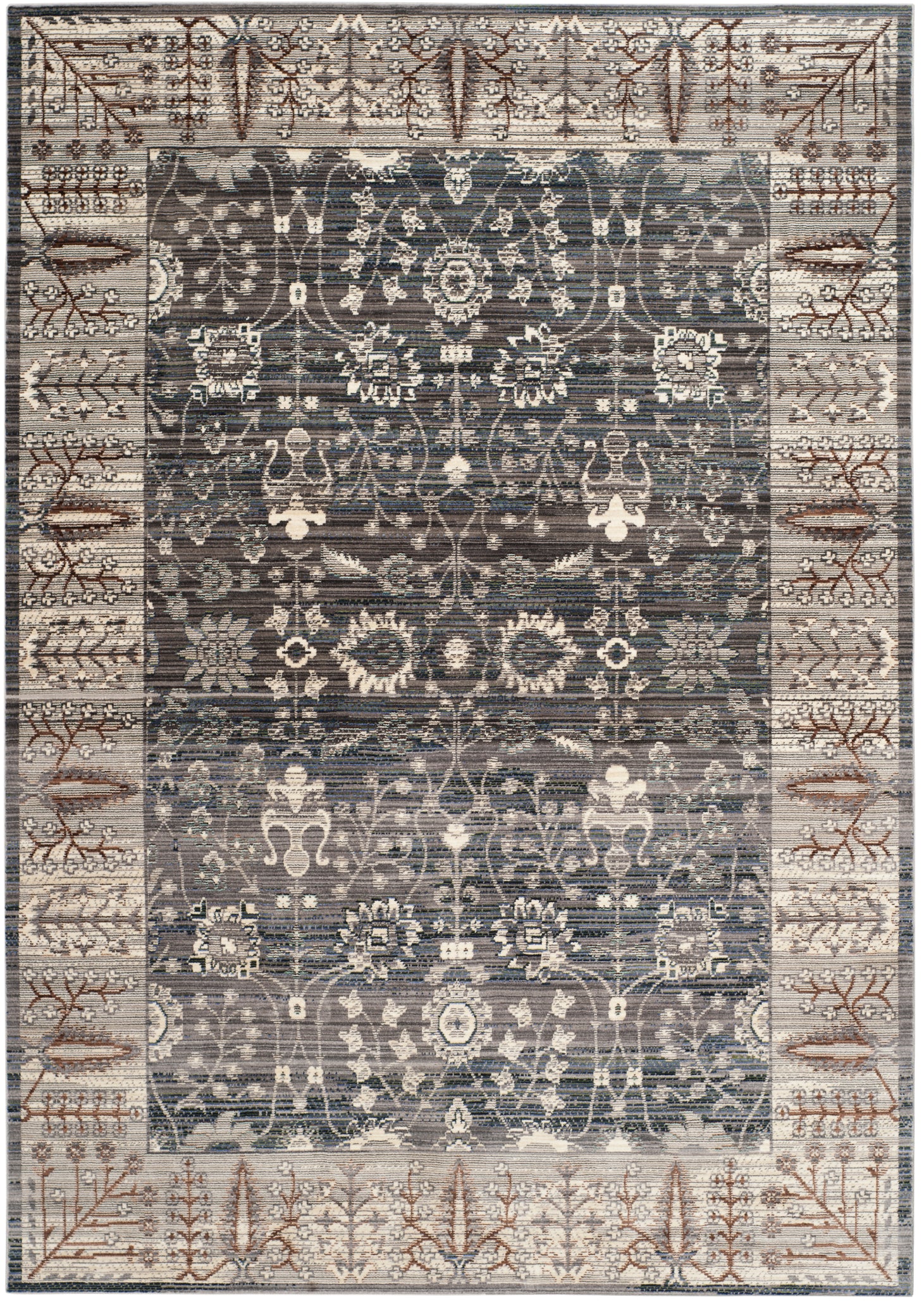 Safavieh Valencia 118 Rug, VAL118 - Dark Grey / Light Grey