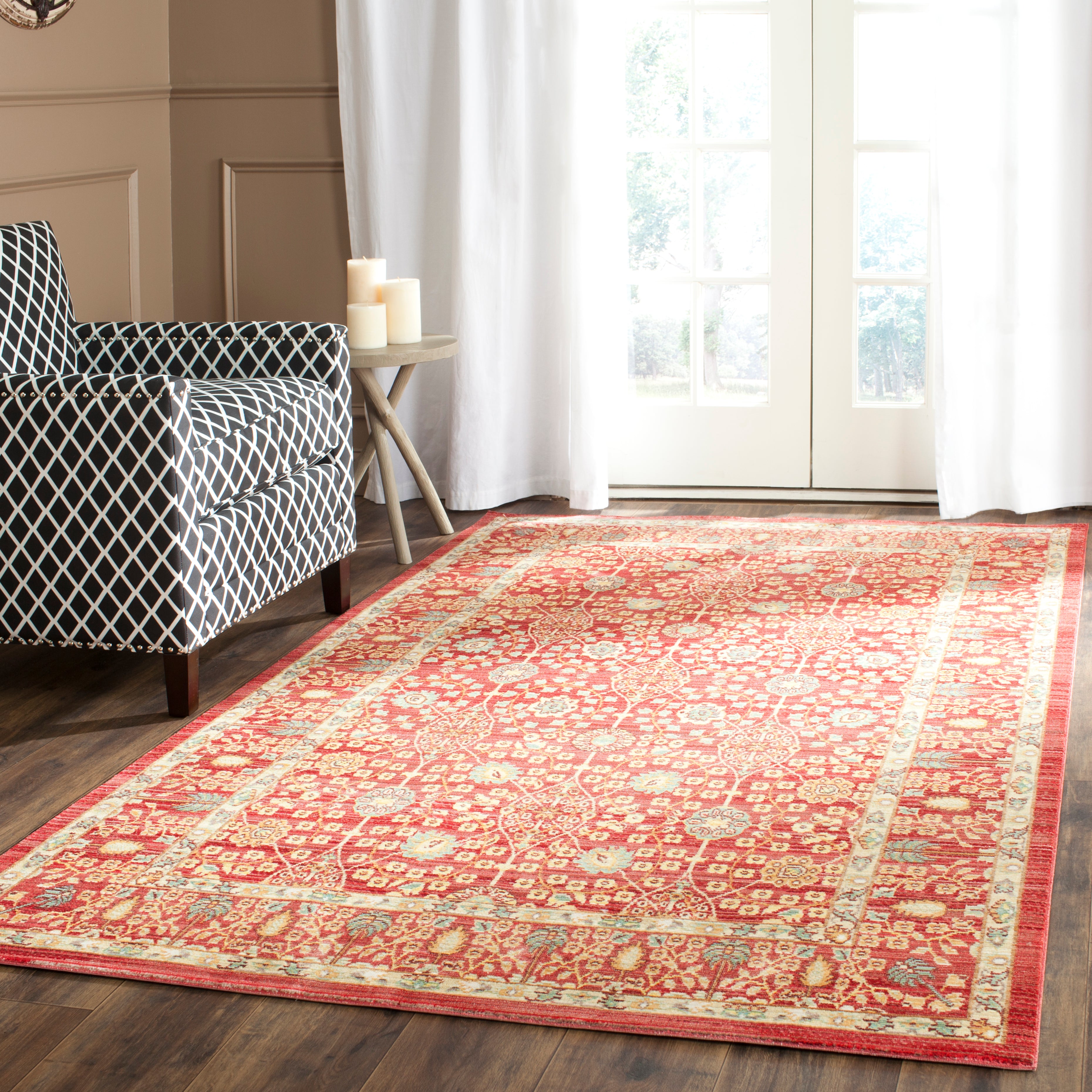 Safavieh Valencia 120 Rug, VAL120 - Red / Red